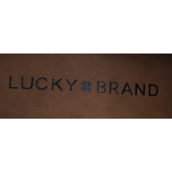 Lucky Brand Basel Ankle Boots Women 11 Brown Leather Double Zip Boho Distressed - Picture 8 of 8